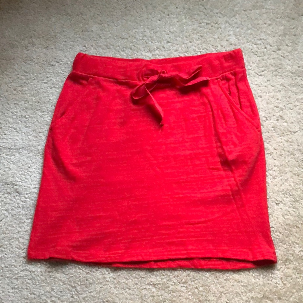 EUC Loft red skirt